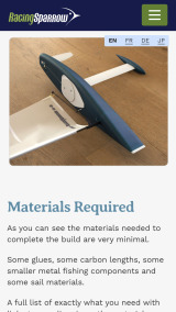 RacingSparrow mobile screen shot